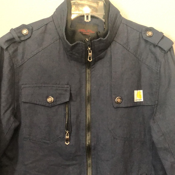 Knock off "Carhartt" coat Men's 2xl navy utility members only look jacket bomber - Picture 2 of 13